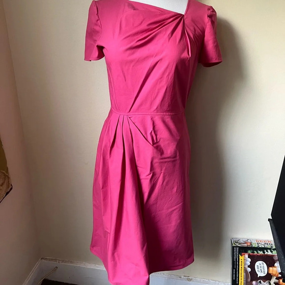 VALENTINO Pink Asymmetrical Technocouture Mini Dress, size 6 - Picture 7 of 11
